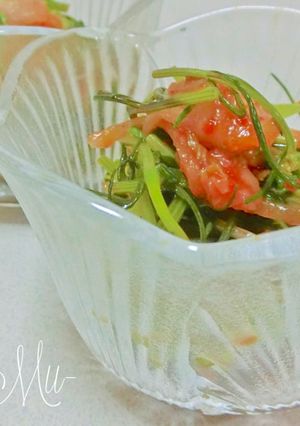 おかひじき と 豆苗 の キムチナムル-レシピのメイン写真