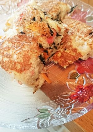 栄養満点 長いもおから焼き 簡単 節約-レシピのメイン写真
