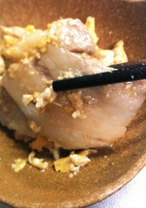 豚肉ばらと卵♪焼き肉たれ味で-レシピのメイン写真