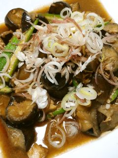 茄子とオクラとツナのワサビ醤油炒め-レシピのメイン写真