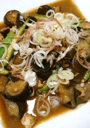 茄子とオクラとツナのワサビ醤油炒め-レシピのメイン写真