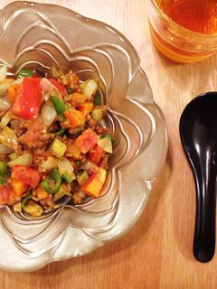 ひき肉と夏野菜のカレー炒め-レシピのメイン写真
