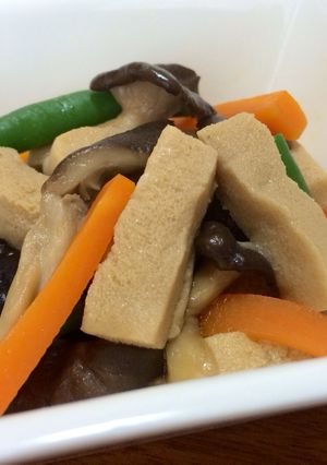 簡単!霜降りひらたけと高野豆腐の煮物-レシピのメイン写真