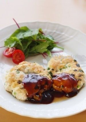 とりむね肉と豆腐を使った☆和風ハンバーグ-レシピのメイン写真