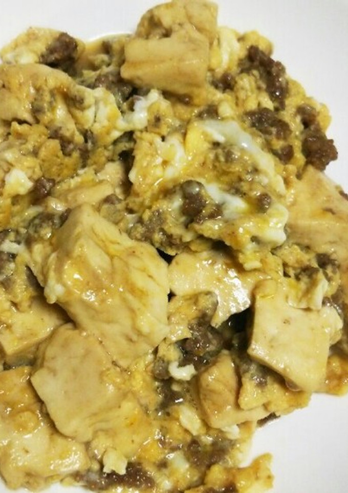 豆腐とひき肉のすき焼き風卵とじ-レシピのメイン写真