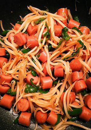 5分でもやしのナポリタン風-レシピのメイン写真