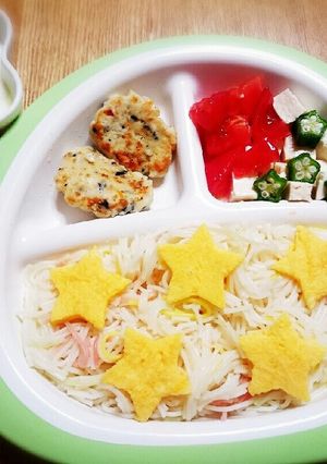 離乳食完了期＊七夕にお星様プレート☆-レシピのメイン写真