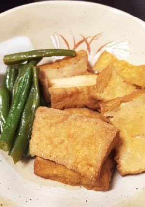 まぁたんの『厚揚げといんげんの煮浸し』-レシピのメイン写真