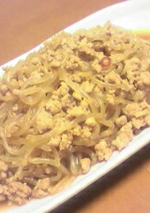 便秘解消♪しらたきとひき肉のピリ辛炒め-レシピのメイン写真