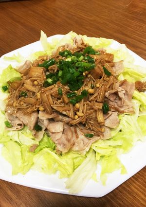 こってり＊豚バラのえのきバター醤油ソース-レシピのメイン写真