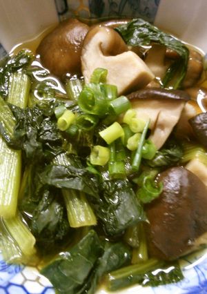 簡単！和食　小松菜と椎茸の　あっさり煮-レシピのメイン写真
