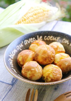たこ焼き器でもっちり♡コーンボール-レシピのメイン写真