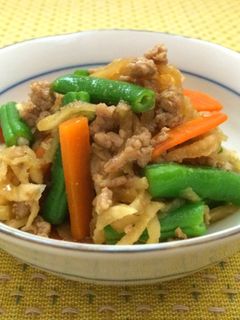 インゲンと切干し大根のそぼろ煮-レシピのメイン写真