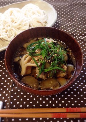 生姜風味たっぷり*豚肉&茄子のつけ汁*-レシピのメイン写真
