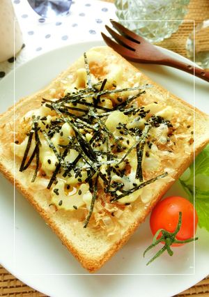 梅セロリの和トースト-レシピのメイン写真