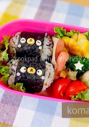 幼稚園 お弁当♡おにぎりくん 簡単-レシピのメイン写真