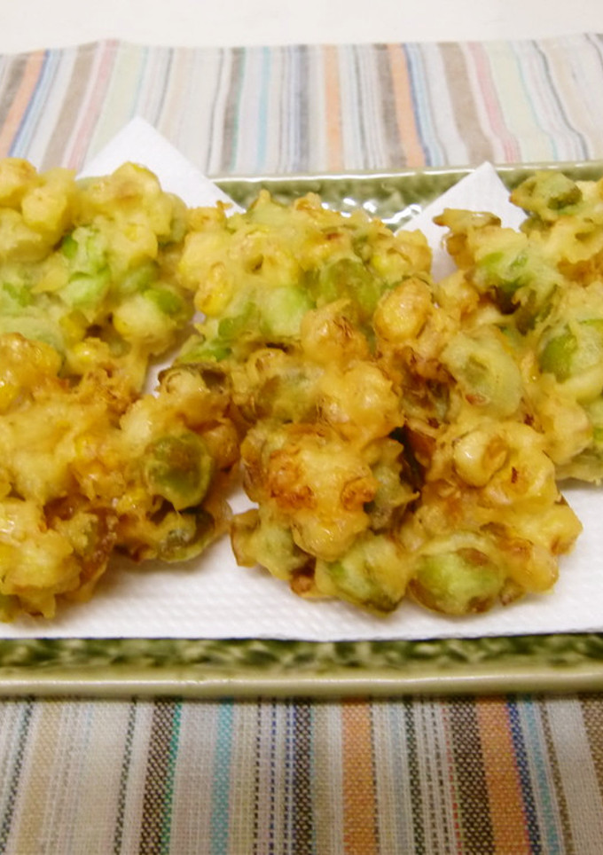 とうもろこしと枝豆のかき揚げ-レシピのメイン写真