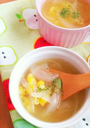 簡単☆コーンと玉ねぎのやさしいスープ。-レシピのメイン写真