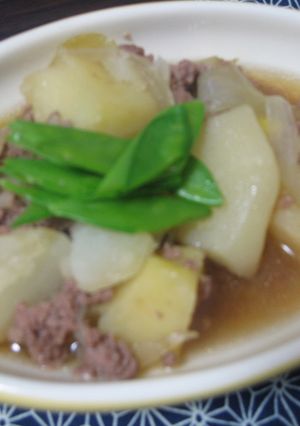 簡単ひき肉じゃが-レシピのメイン写真