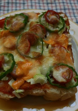 朝食☆ランチ☆夜食にも☆野菜ピザトースト-レシピのメイン写真