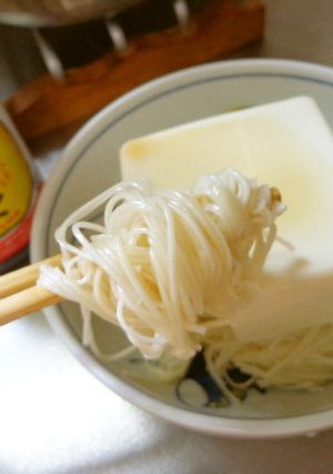 最速の豆腐素麺のポン酢かけ-レシピのメイン写真