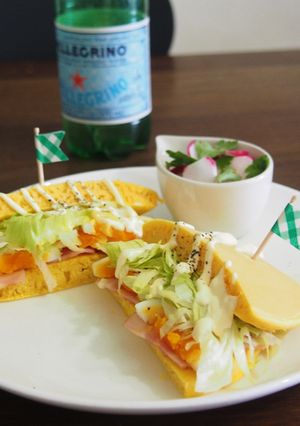 沼サン風♪にんじんパンケーキサンド-レシピのメイン写真