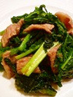 博多な花おいしい菜と豚肉の生姜醤油焼き-レシピのメイン写真
