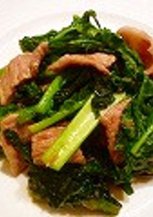 博多な花おいしい菜と豚肉の生姜醤油焼き-レシピのメイン写真