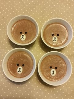 簡単!可愛い!ブラウンのチョコムース-レシピのメイン写真