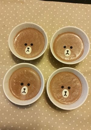 簡単！可愛い！ブラウンのチョコムース-レシピのメイン写真