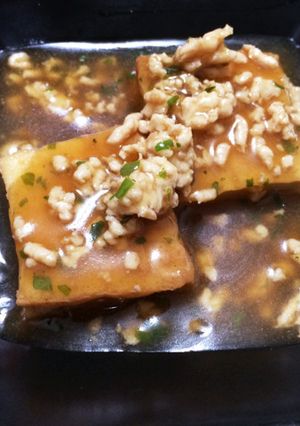 節約つまみに！厚揚げ豆腐のそぼろあんかけ-レシピのメイン写真