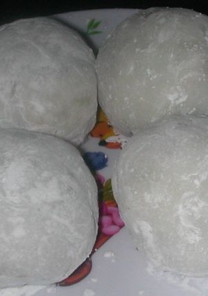 ラベンダー＆クリーム＆乾燥芋の大福-レシピのメイン写真