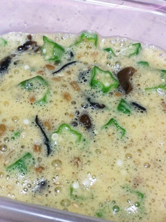 オクラ納豆(味付しいたけ入り)-レシピのメイン写真