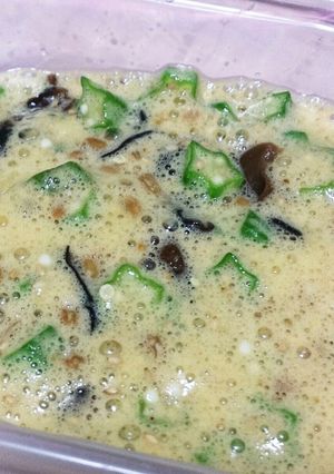 オクラ納豆(味付しいたけ入り)-レシピのメイン写真