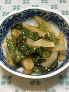 スピードおかず!玉ねぎレタス炒め-レシピのメイン写真