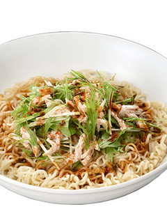 チキンと水菜の冷やし中華風みそラーメン-レシピのメイン写真