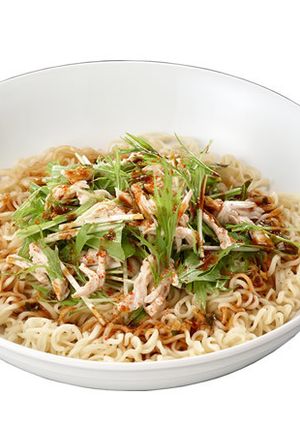 チキンと水菜の冷やし中華風みそラーメン-レシピのメイン写真