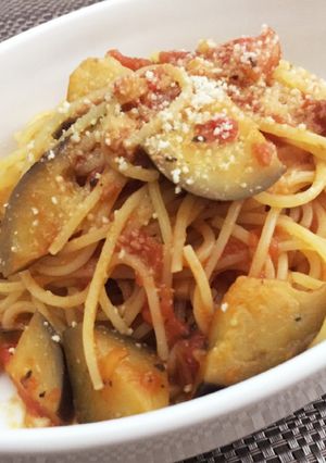 トマトとナスのパスタ-レシピのメイン写真