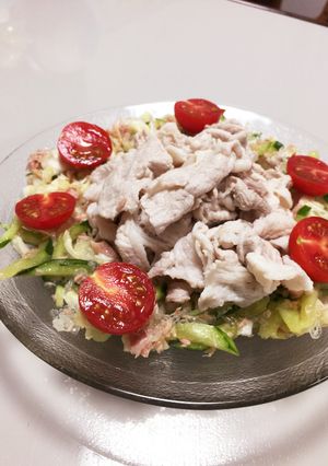 食感がたまらない☆豚しゃぶサラダ-レシピのメイン写真