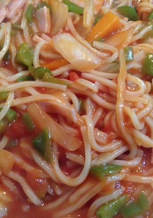 きびめんでスパゲティナポリタン-レシピのメイン写真