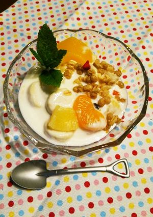 バナナ★フルーツ缶のヨーグルト和え♪-レシピのメイン写真
