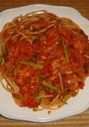 簡単！一人暮らしのツナトマトパスタ-レシピのメイン写真