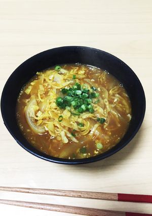 キャベツでヘルシー☆カレーにゅうめん-レシピのメイン写真