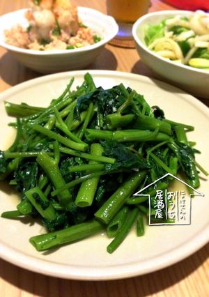 本格！お店の味！シャキシャキ空芯菜炒め-レシピのメイン写真