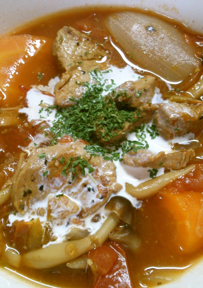 簡単♪ 豚肉と 野菜の トマト煮込み！-レシピのメイン写真