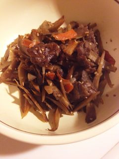 牛蒡と牛肉の炒めもの-レシピのメイン写真