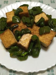 ピーマンと厚揚げの照り焼き-レシピのメイン写真