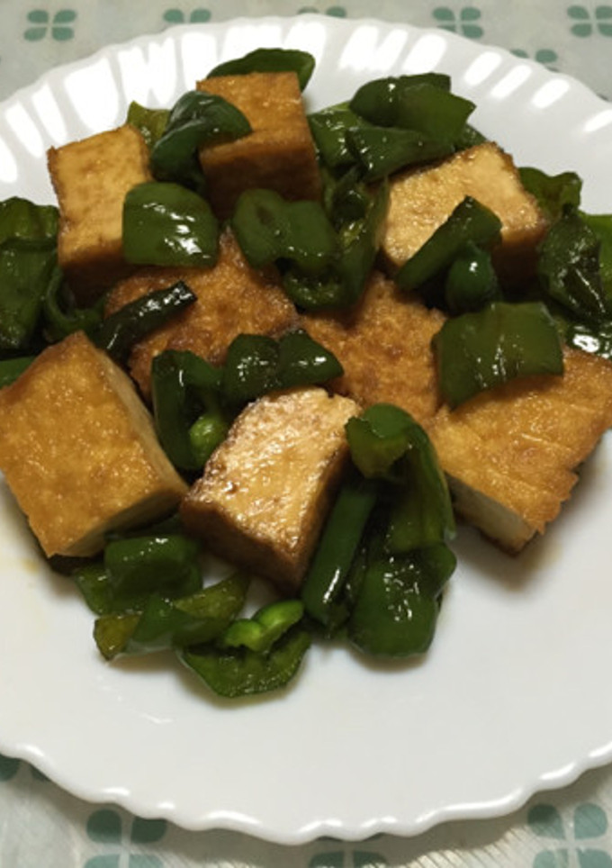 ピーマンと厚揚げの照り焼き-レシピのメイン写真