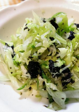 レンジで簡単即席蒸しキャベツの海苔あえ。-レシピのメイン写真