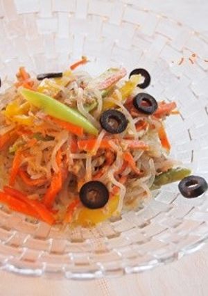 シーチキンでうま味UP！彩野菜としらたき-レシピのメイン写真